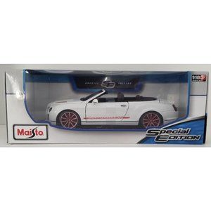 Maisto 1:18 Scale Bentley Continental Supersports Convertible, White, Diecast Mo
